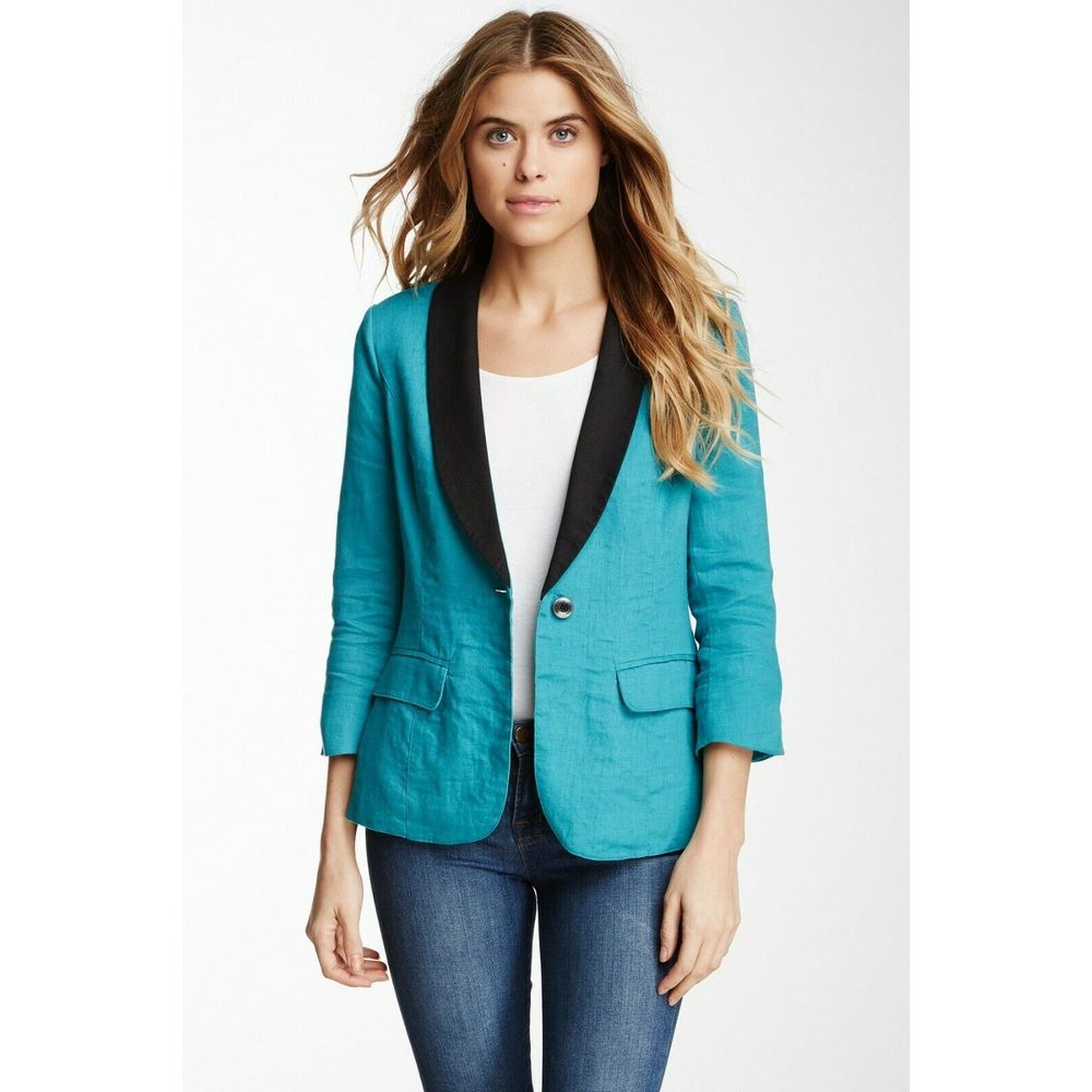 NWT MM Couture Teal Linen Tuxedo in Teal Size M